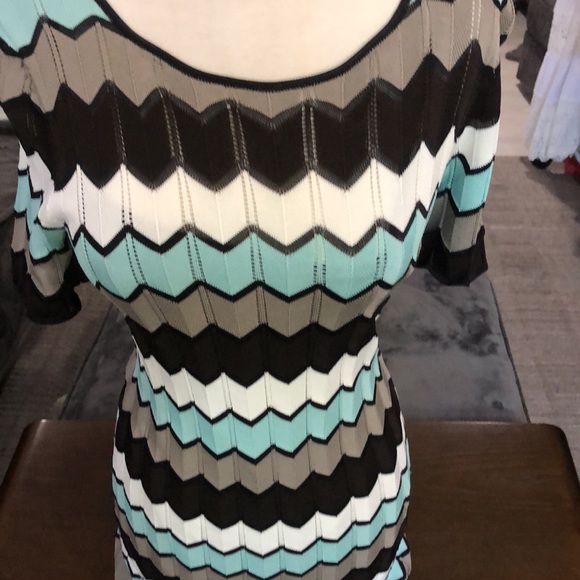 Etcetera short sleeve sweater dress w/ black slip - Picture 2 of 5